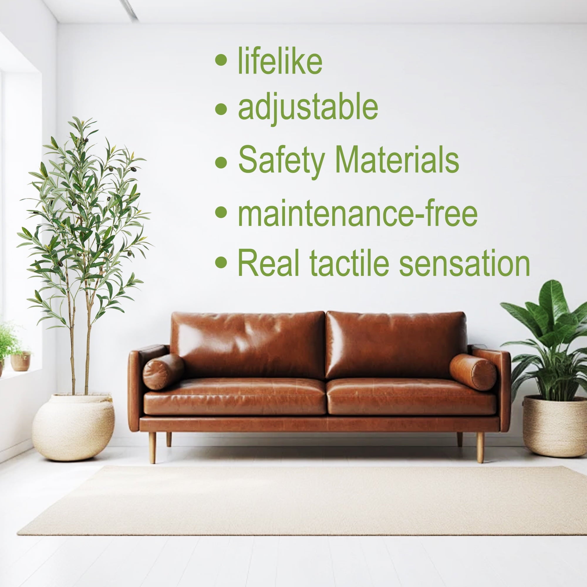 5ft Artificial Olive Tree with Natural Wood Trunk and Lifelike Fruits,Faux Olive Plants for Home Office Decor Indoor Artificial Olive Tree