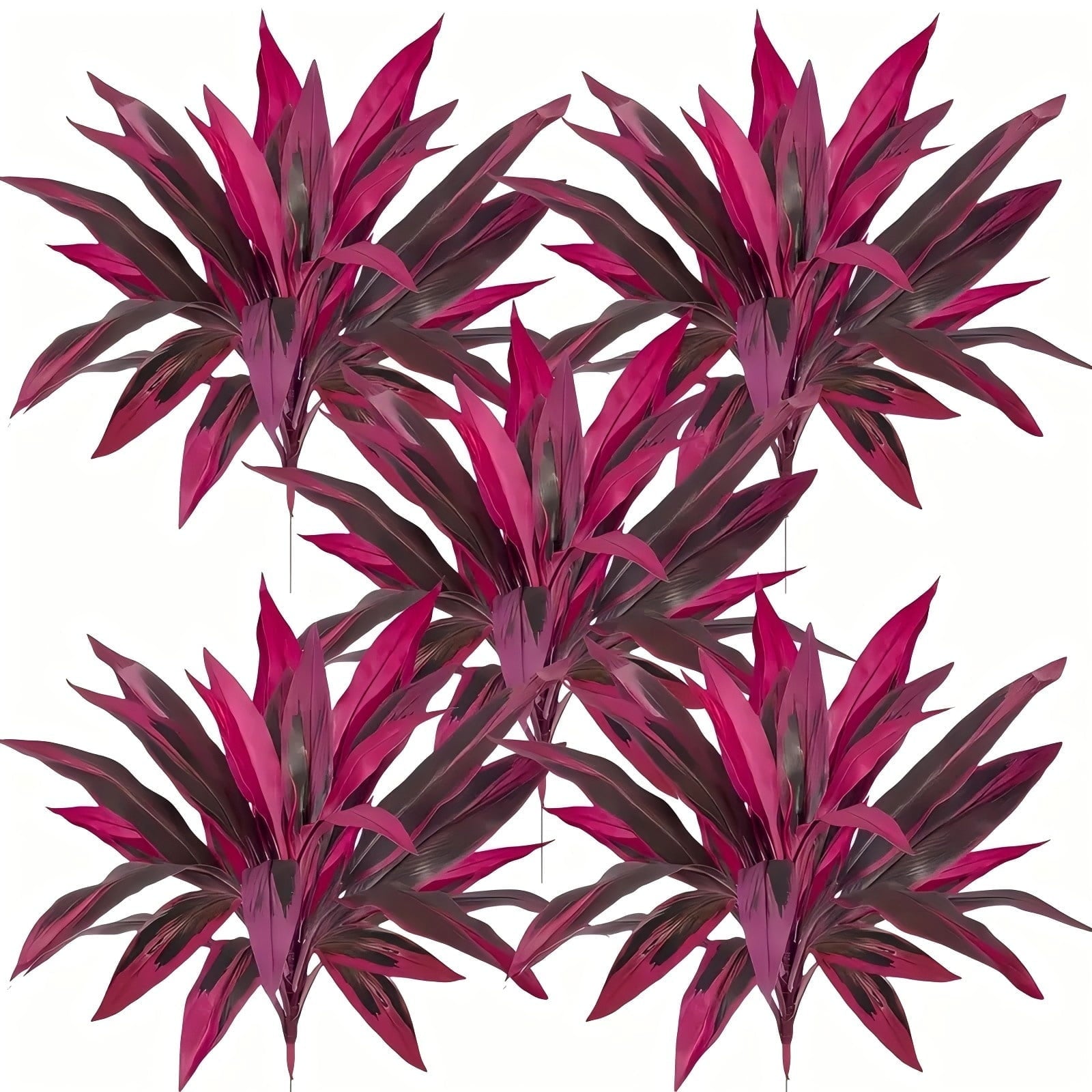 Boston Fern 2-Piece Set - Large Purple Artificial Plants for Courtyard Garden, Terrace, and Wedding Decorations, Versatile Use, No Flowerpot Included Decorative Fruit